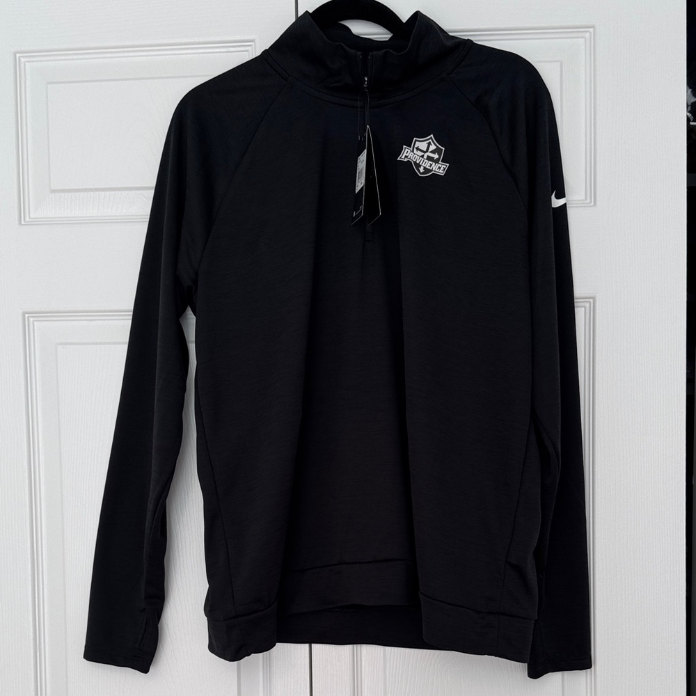XL Nike Black Half-Zip Performance Pullover with providence college emblem nwt
